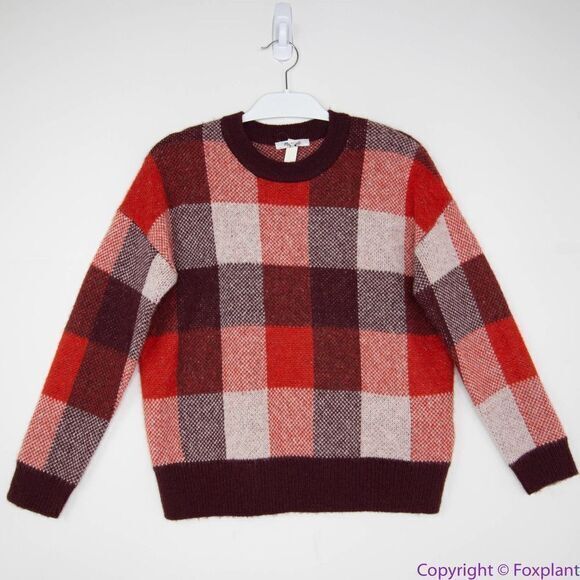 NEW Madewell Fenimore Pullover Sweater in Plaid, XS - Picture 3 of 15